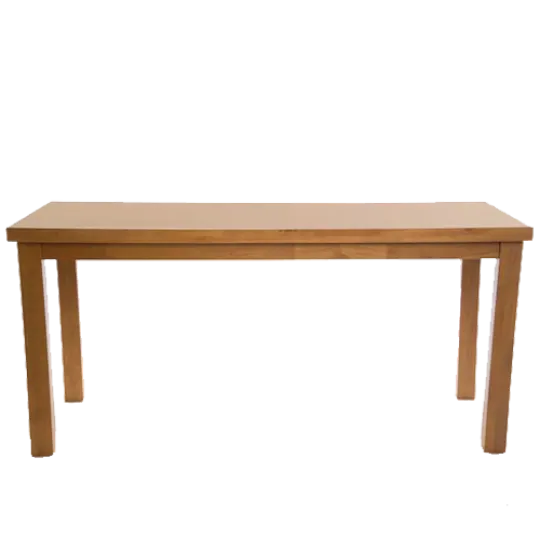 Chunky Rectangle Traditional Dining Table Soft Oak Wooden Legs Pubstuff 1