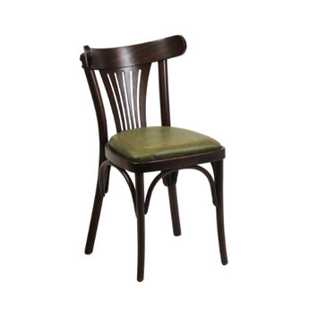 Bentwood Fan Back Dining Chair with Padded Seat