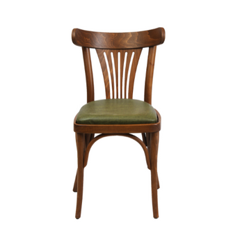 Bentwood Fan Back Dining Chair with Padded Seat