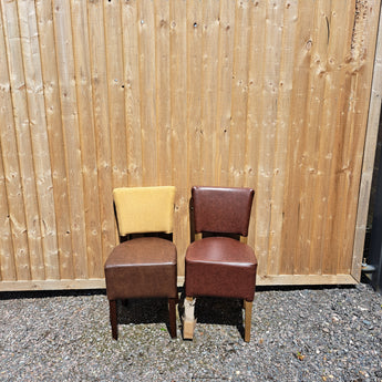 WAREHOUSE CLEARANCE: Luigi Dining Chair Upholstered in Bison Tan and Espresso