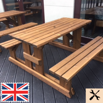 Penzance Walk In Picnic Bench/Table 6 Seater