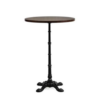 Verona Round Poseur Table with solid wood top