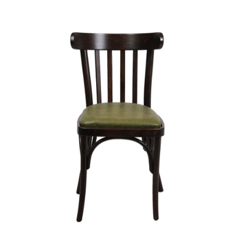 Bentwood Slatted Back Dining Chair with Padded Seat