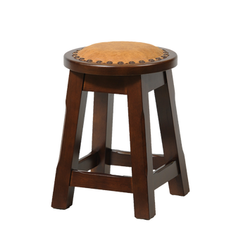 Button Top Low Stool Padded with Studs