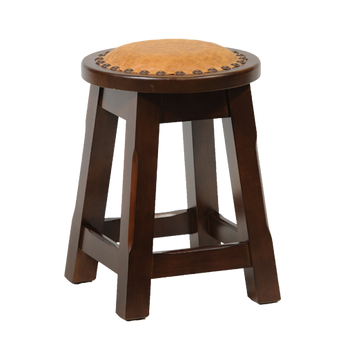 Button Top Low Stool Padded with Studs