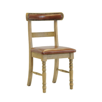 Country Dining Chair with Padded Back and Seat