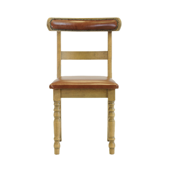 Country Dining Chair with Padded Back and Seat