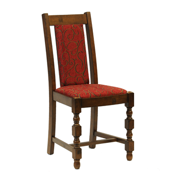 Traditional High Back Dining Chair with Padded Back and Seat