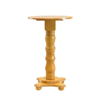 Pedestal Poseur Round Table In Soft oak