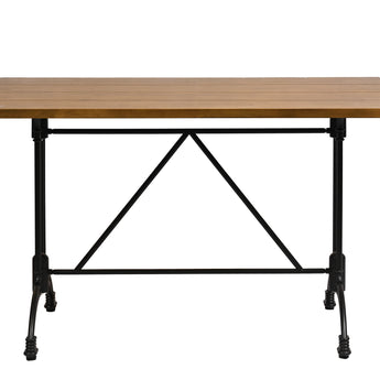 Garda Metal Based Table with Solid Wood top