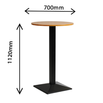 Milan Round Poseur Table with Laminate Top