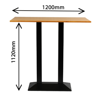 Milan Rectangle Poseur Table with Laminate Top