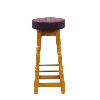 Traditional High Bar Stool with Button