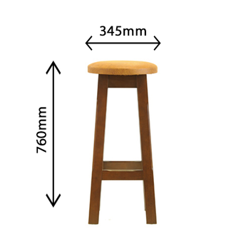 Button Top High Bar Stool Fully Padded