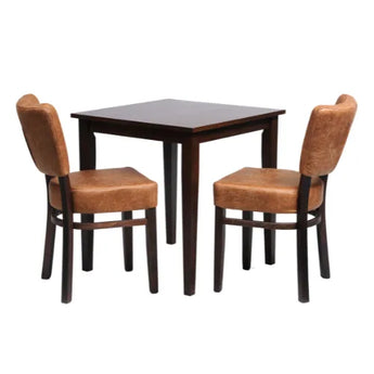 Classic Square Table with a pair of Mario Dining Chairs