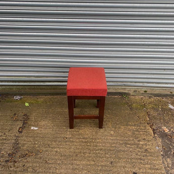 WAREHOUSE CLEARANCE: Chunky Low Bar Stool Upholstered in Kinloch Wine