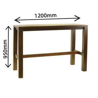 Chunky Mid Height H-Frame Rectangle Poseur Table